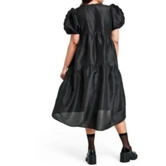 NWT - Kiki Vargas X Target  Black midi dress 3X - Picture 2 of 8